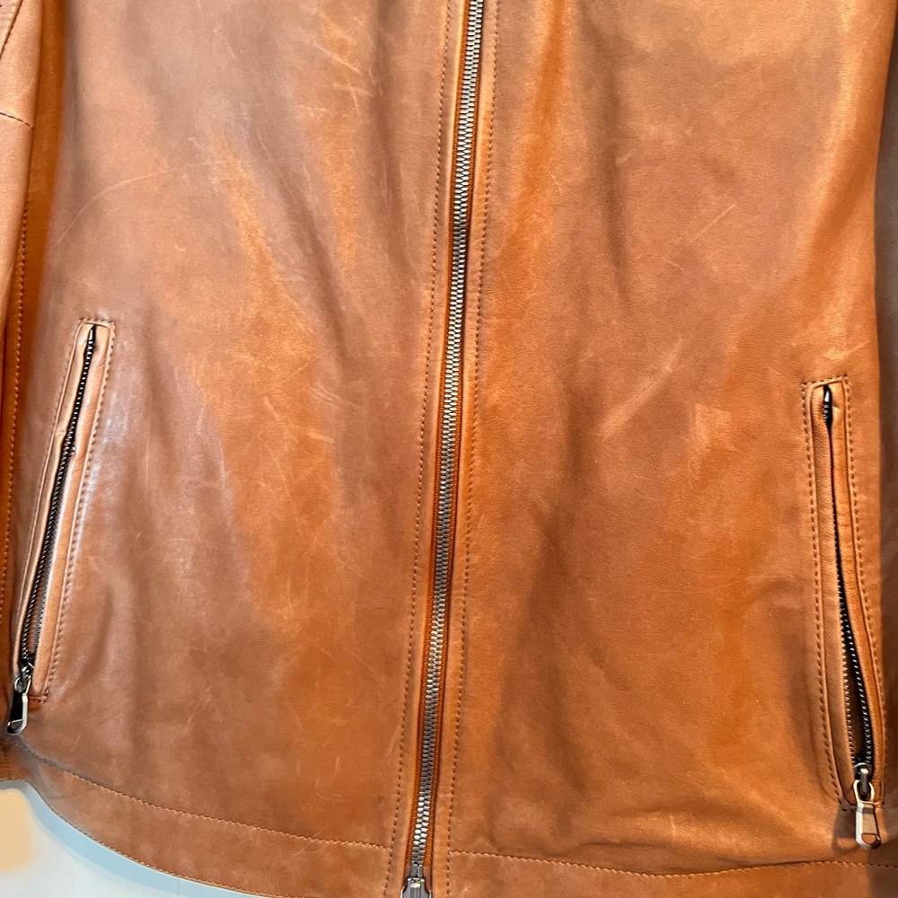 Brunello Cucinelli men’s 100% Leather Jacket size Large - Picture 6 of 16